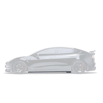 Tesla Model 3 Carbon Fiber Side Skirts V2