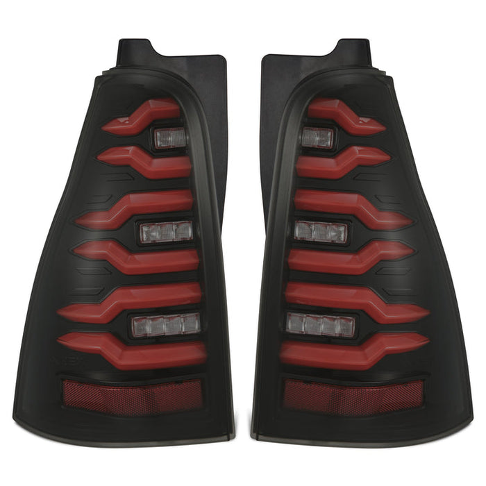 AlphaRex 03-09 Toyota 4Runner LUXX-Series LED Tail Lights- Black/Red
