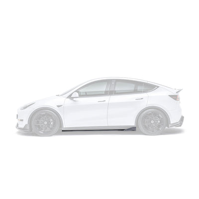 Tesla Model Y Carbon Fiber Side Skirts V2