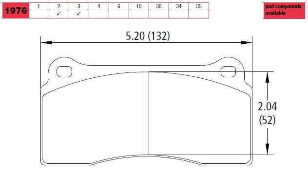 Brembo Street Compound Brake Pad Axel Set w/ Pad Sensor Cutout (A/C/F/1 Caliper)