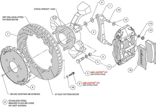 Wilwood 00-09 Honda S2000 Narrow Superlite 4R Rear Brake Kit - Drilled & Slotted