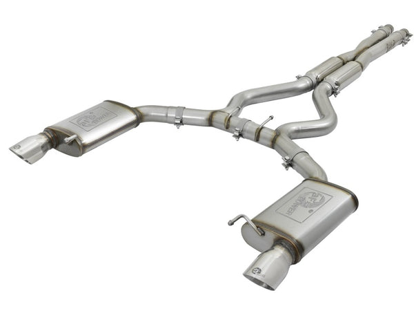 aFe MACH Force XP 3in Sport Tone Cat-Back Exhausts w/ Polished Tips 15-17 Ford Mustang V6/V8