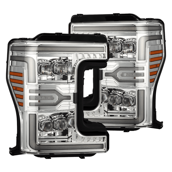 AlphaRex 17-19 Ford F250/F350/F450/F550 Stock LED Projector Headlight Converters - Pair