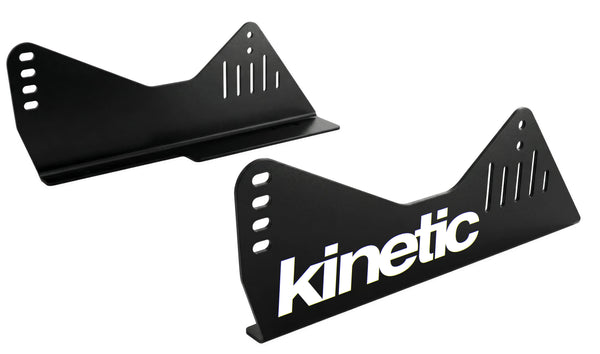 Kinetic black steel side mount brackets for the APEX XL seat