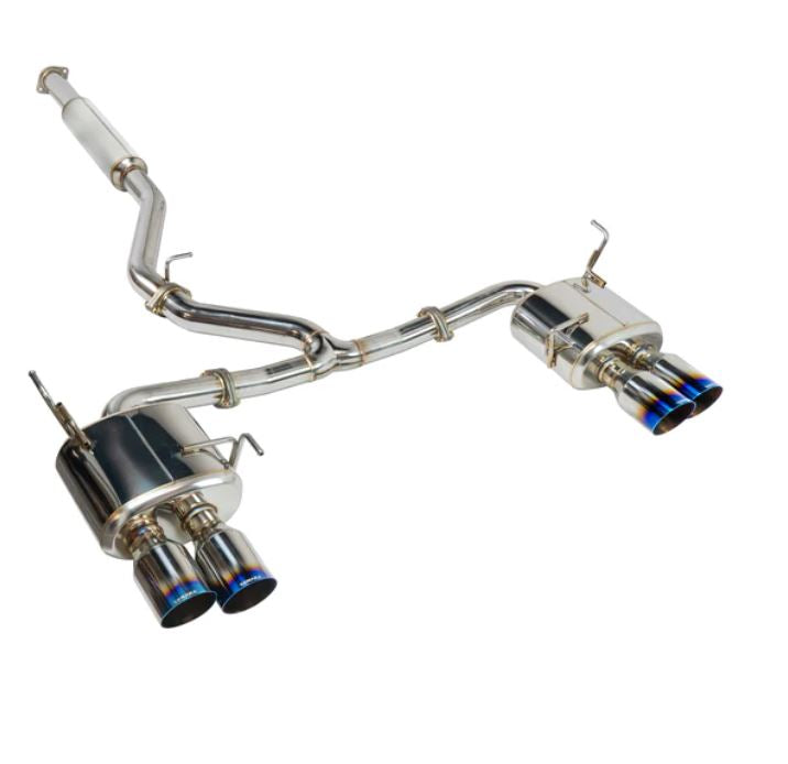 REMARK 22+ Subaru WRX (VB) Catback Exhaust - 4 in. Burnt Stainless Quad Tips (Resonated)