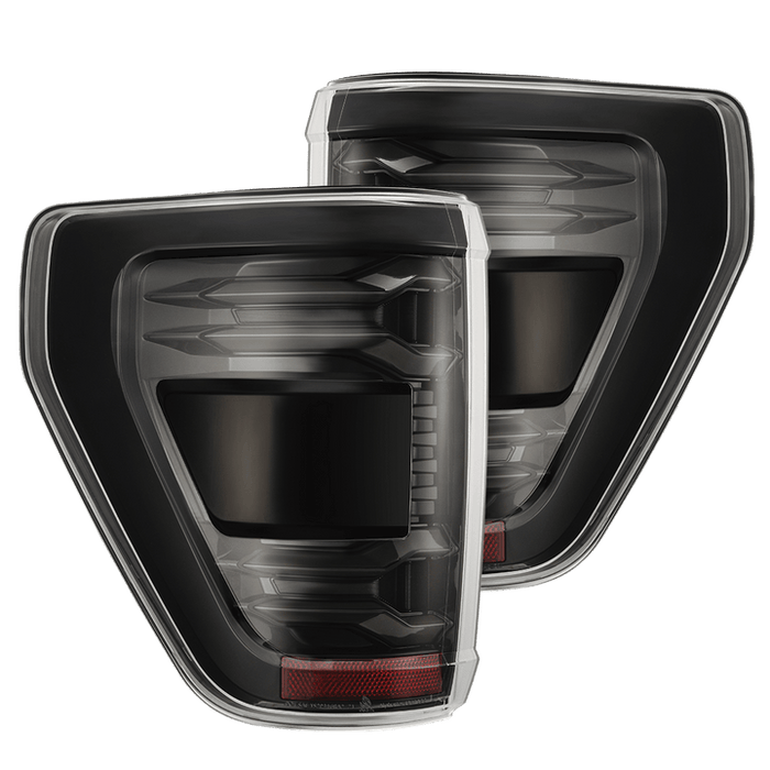 AlphaRex 21-23 Ford F-150 LUXX LED Taillights - Black w/ BLIS