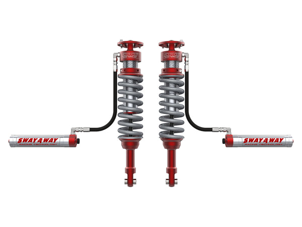 aFe 17-19 Ford F-150 Raptor Sway-A-Way 3.0 Front Coilover Kit w/ Remote Reservoirs and Comp Adj