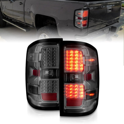 Spyder 19-20 Chevy Silverado (For Factory Halogen Models) Light Bar LED Tail Light - Red Smoked