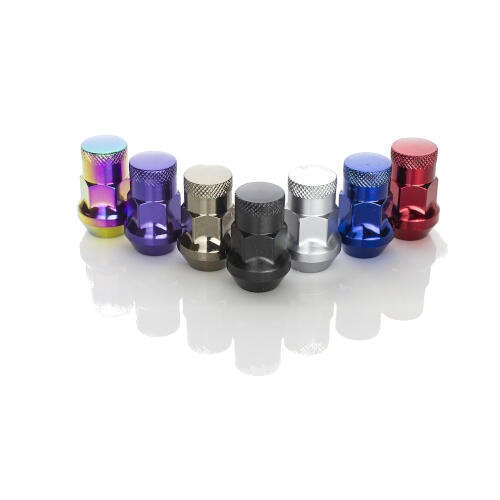 Wheel Mate Muteki SR35 Close End Lug Nuts w/ Lock Set - Purple 12x1.25 35mm