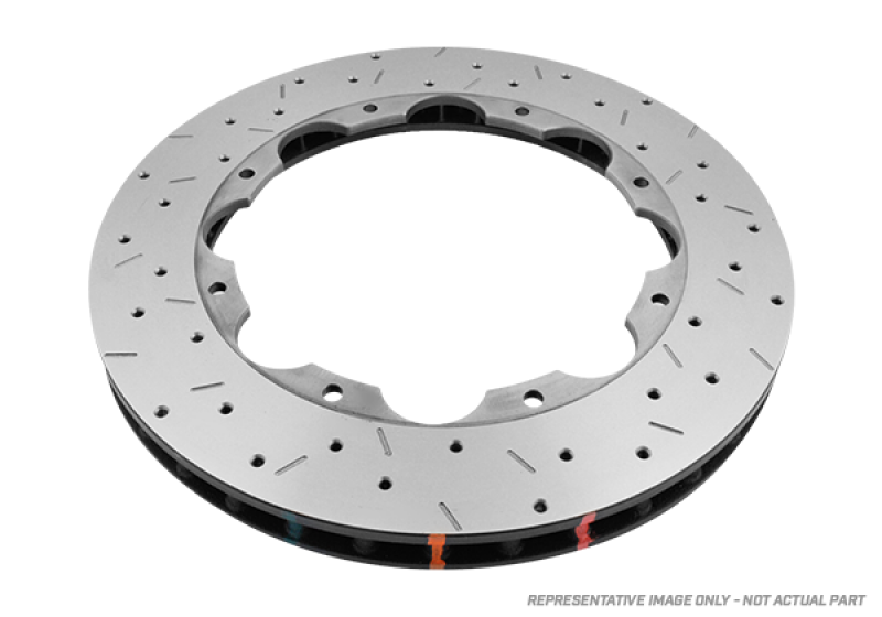 DBA 05-10 Ford Mustang GT Front 5000 Series Drilled & Slotted Ring
