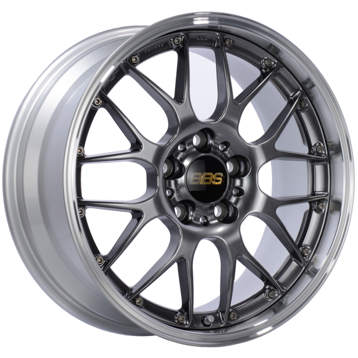 BBS RS-GT 19x8.5 5x114.3 ET30 Diamond Black Center Diamond Cut Lip Wheel -82mm PFS/Clip Required