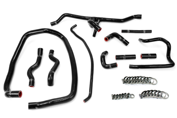 HPS Silicone Heater Hoses - 1996-1999 BMW E36 M3 Left Hand Drive - Black (57-1488-BLK)