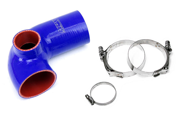 HPS Silicone Air Intake Hose - 2009-2015 Mazda MX-5 Miata NC2 NC3 2.0L - Blue (57-1494-BLUE)