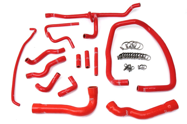 HPS Silicone Radiator and Heater Hoses - 1996-1999 BMW E36 M3 M3 Left Hand Drive - Red (57-1674-RED)