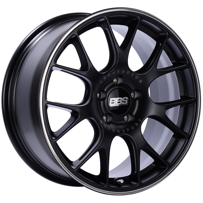 BBS CH-R 18x8 5x120 ET40 Satin Black Polished Rim Protector Wheel -82mm PFS/Clip Required