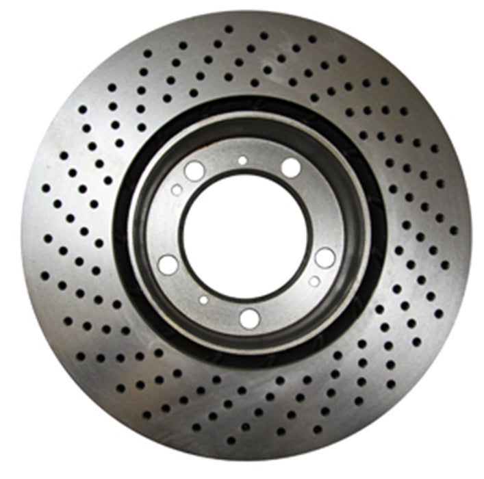 EBC 12-15 Porsche 911 (991) Carrera 4S 3.8L (w/Iron Rotors) RK Premium Cross-Drilled Front Rotors