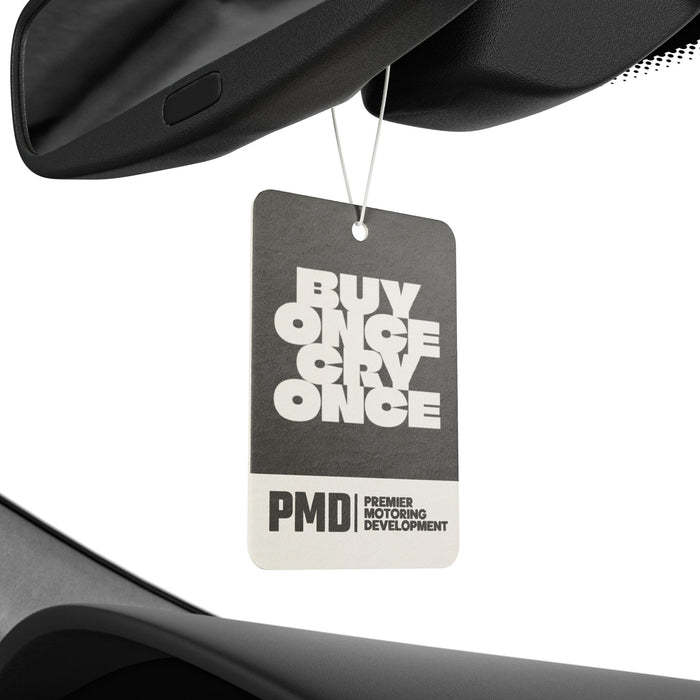 PMD “Buy Once Cry Once” Car Air Freshener 3-Pack – Pine, New Car, Black Ice Scents
