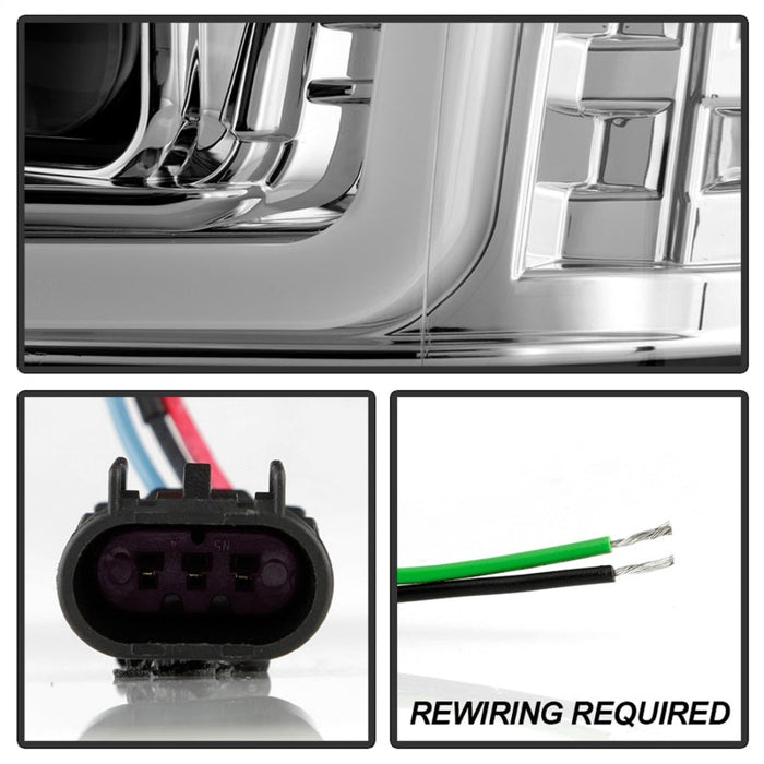 Spyder 13-14 Ford F-150 OE Left Headlight - HID Projector - Chrome (HD-JH-FF15013-HID-OE-L)