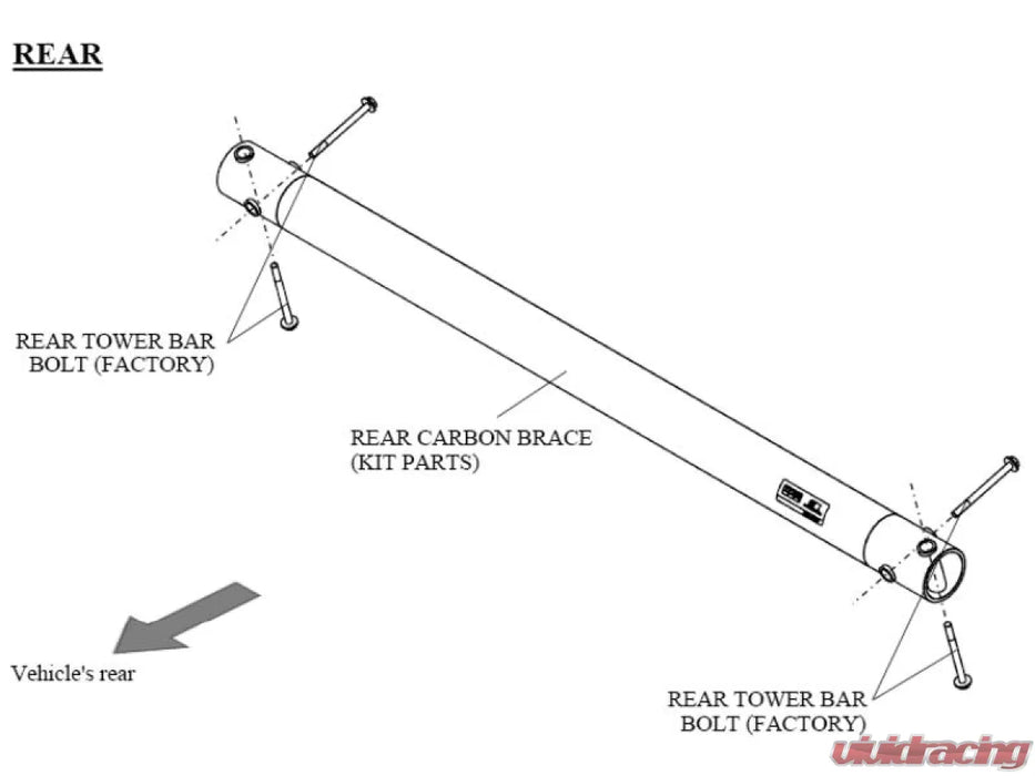 HKS CARBON BRACE FairLady Z REAR