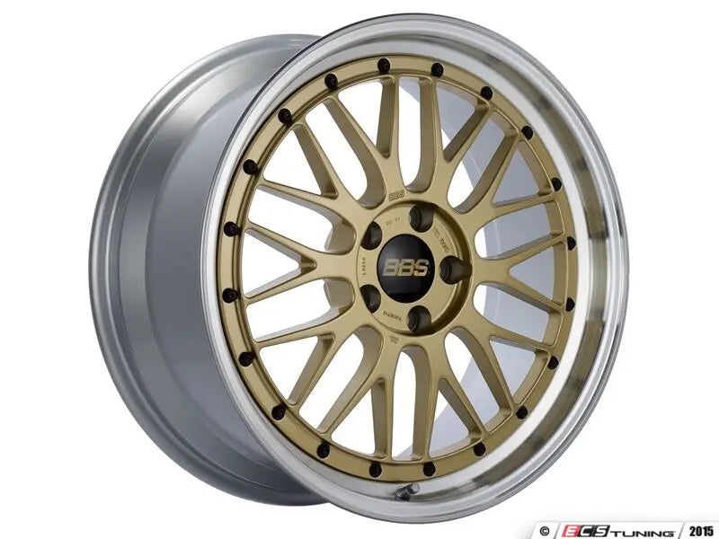 BBS LM 19x9 5x120 ET27 Gold Center / Diamond Cut Lip Wheel -82mm PFS/Clip Required