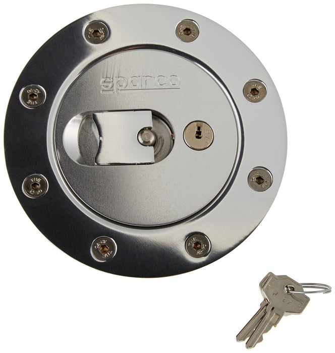 Sparco Fuel Cap Locking Brushed Alum