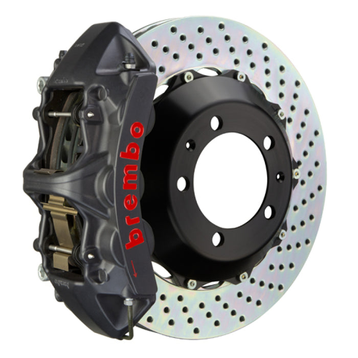Brembo 03-08 SL500 Front GTS BBK 6 Piston Cast 355x32 2pc Rotor Drilled-Black HA