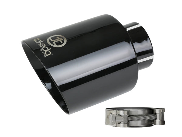 aFe Takeda Universal Exhaust Tip 2-1/2 IN Inlet x 4-1/2 IN Outlet x 7 IN L- Black