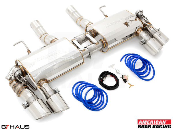 Premium exhaust system for 2017+ Chevrolet Camaro ZL1, featuring stainless steel construction and electronic valve control.