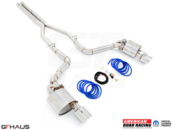 Premium performance exhaust system for 2006-2010 Dodge Charger SRT8 featuring stainless steel construction and electronic valve control.