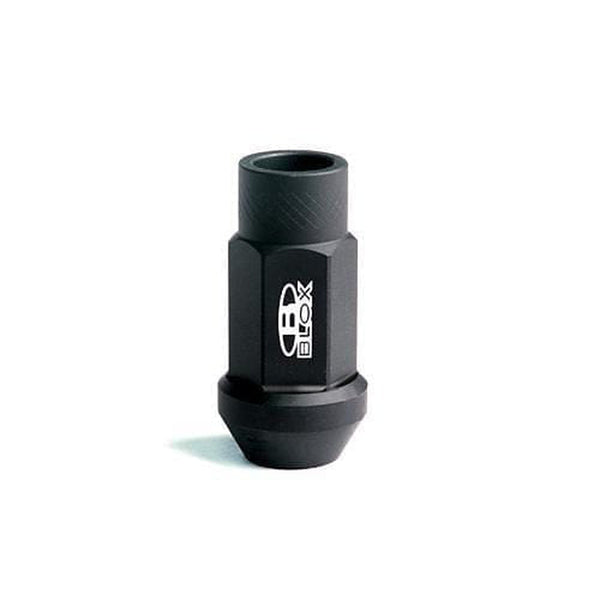 BLOX Racing Street Series Forged Lug Nuts - Flat Black 12 x 1.25mm - Single piece