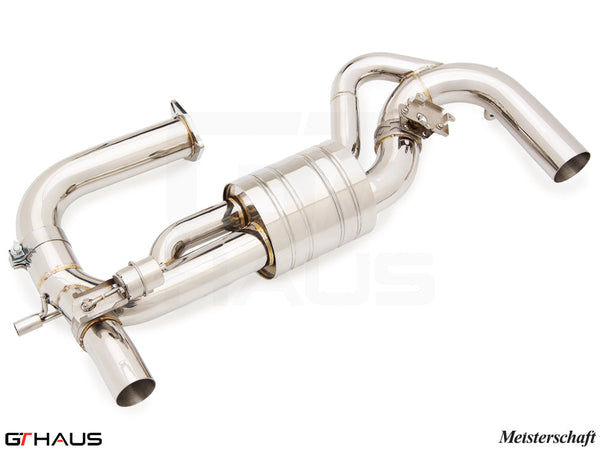 Premium stainless steel exhaust system for Lotus Emira I4 2.0T, enhancing performance and sound quality.
