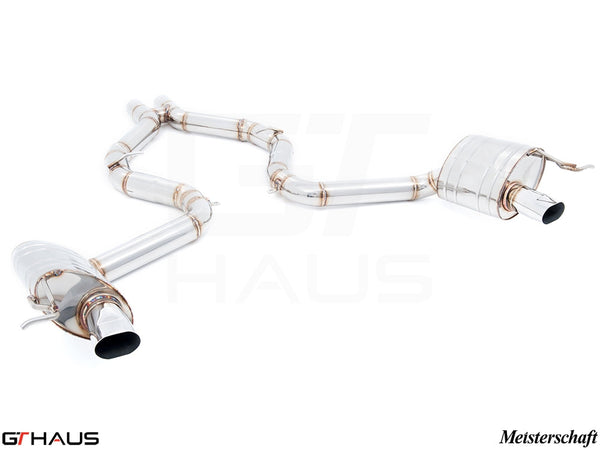 Premium performance exhaust system for Mercedes-Benz R231 SL-Class SL500/550 5.5L V8 Turbo, featuring stainless steel construction.
