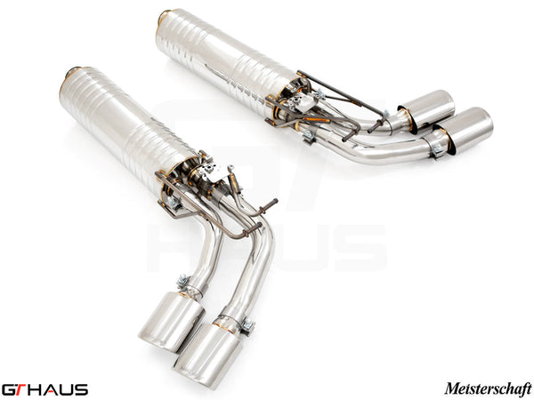 Premium exhaust system for Mercedes-Benz W463 G-Class G500/550 (2019+) featuring stainless steel construction and electronic valve control.