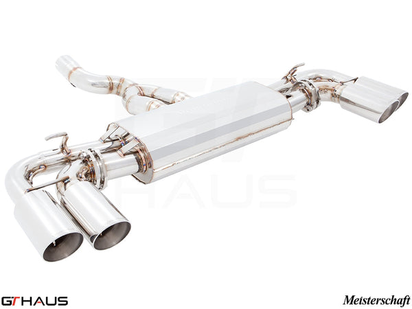 Premium stainless steel exhaust system for 2011+ Porsche Cayenne TDI, featuring dual tips and enhanced performance.