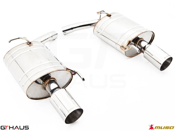 Premium stainless steel exhaust system for Infiniti G37/Q40, enhancing performance and sound for V6 engines.
