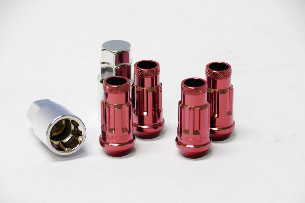 Wheel Mate Monster Locking Lug Nut Set of 4 - Red 14x1.50