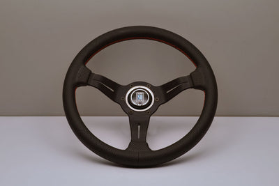 Nardi Sport Rally (Deep Corn) 330mm Black Spoke Perforated Leather