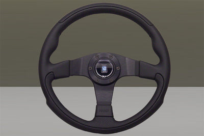 Nardi Leader 350mm Black Spoke Black Leather