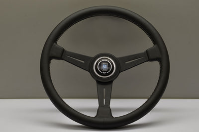 Nardi Classic 390mm Black Spoke Black Leather