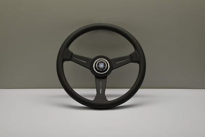 Nardi Classic 340mm Black Spoke Perforated Leather