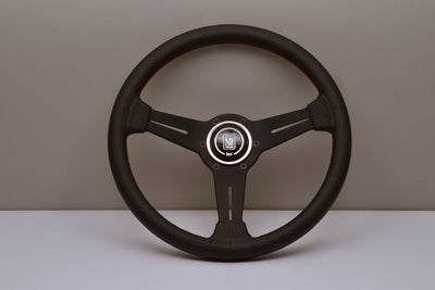 Nardi Classic Type A 360mm Black Spoke Perforated Leather