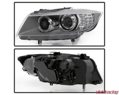 xTune 08-13 BMW 3-Series E90/E91 4DR OEM Style Halogen Proj Headlights -Blk (PRO-JH-BE9009-AM-BK)