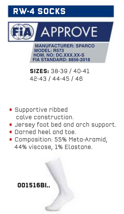 Sparco SOCK 8856/2018 SHORT 40/41