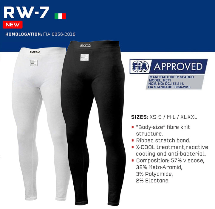 Sparco Underpant RW7 Xs/S Blk