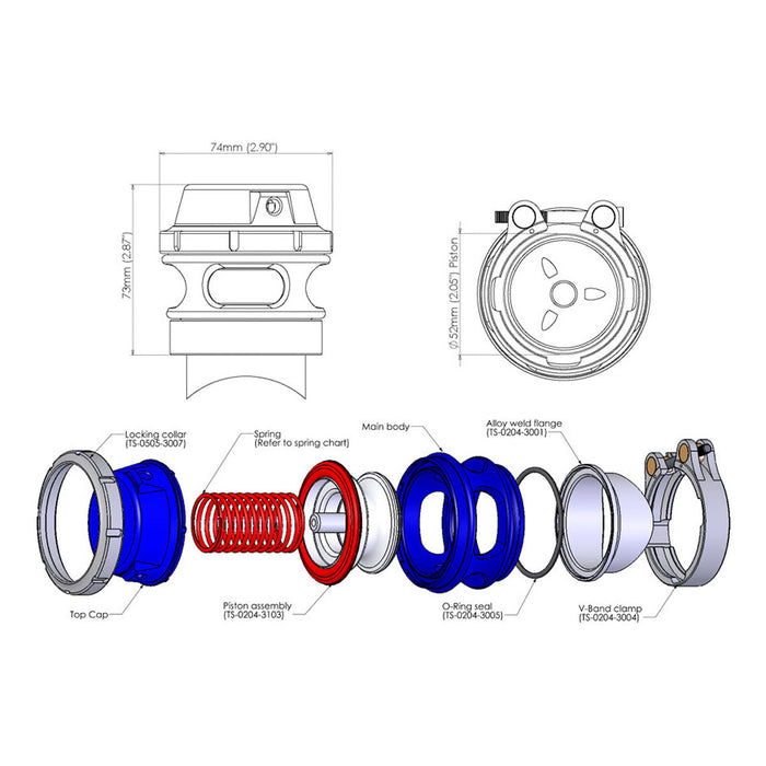 Turbosmart BOV Race Port Piston Assembly Gen IV