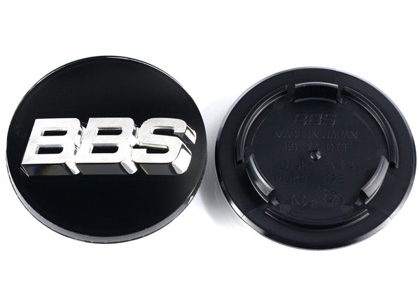 BBS Center Cap 70.6mm Black/Silver (5-tab)