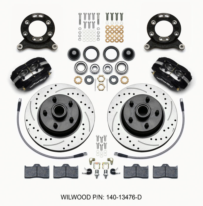 Wilwood 20-21 Jeep Gladiator Narrow Superlite 4R Rear Brake Kit Slotted 13.50in Rotor w/Lines - Blk