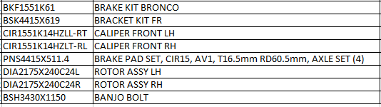 Alcon 2019+ Ford Ranger Banjo Bolt - Front