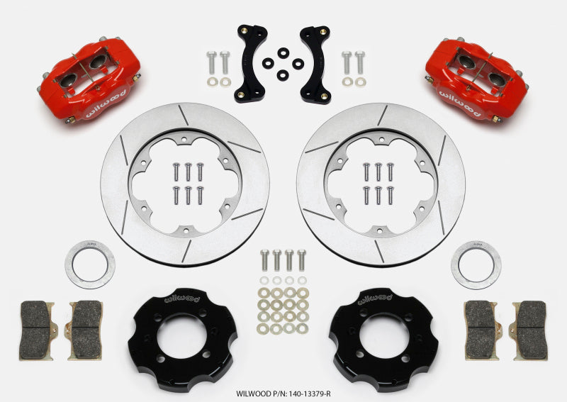 Wilwood Forged Dynalite Front Hat Kit 11.75in Rotor Red Caliper 16+ Miata