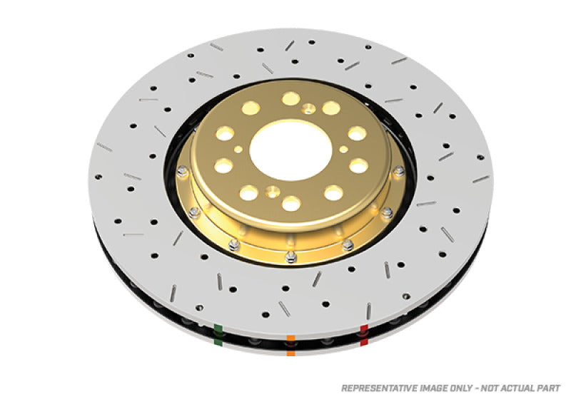 DBA 05-12 Corvette C6 w/Z06 pkg Front Drilled & Slotted 5000 Series 2 Piece Rotor Assembled w/ Gold